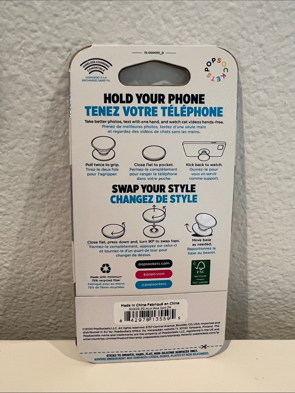 PopSockets PopGrip Premium Rose Gold Phone Grip - Picture 3 of 6